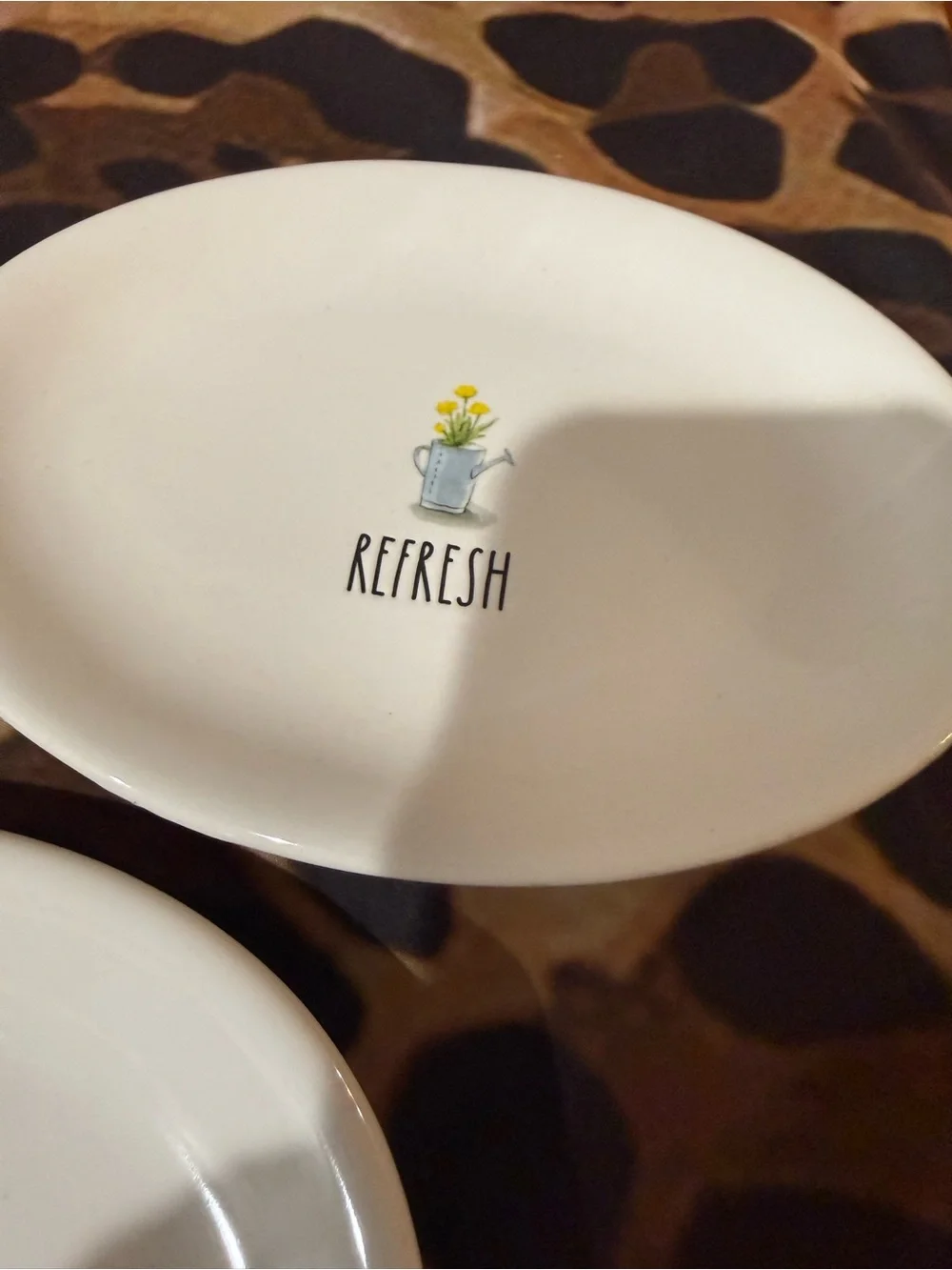 Bloom Spring Refresh White Ceramic Appetizer Plates - Set of 5